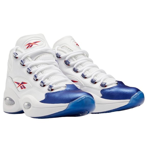 Reebok Question Mid 'Blue Toe' Basketball Shoes - Picture 2 of 6